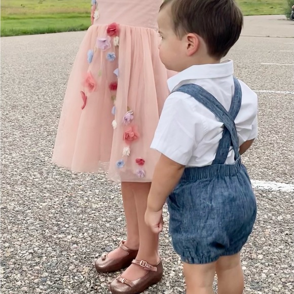 SOLD Janie and Jack linen shorts overalls, 12-18 months - Picture 13 of 13